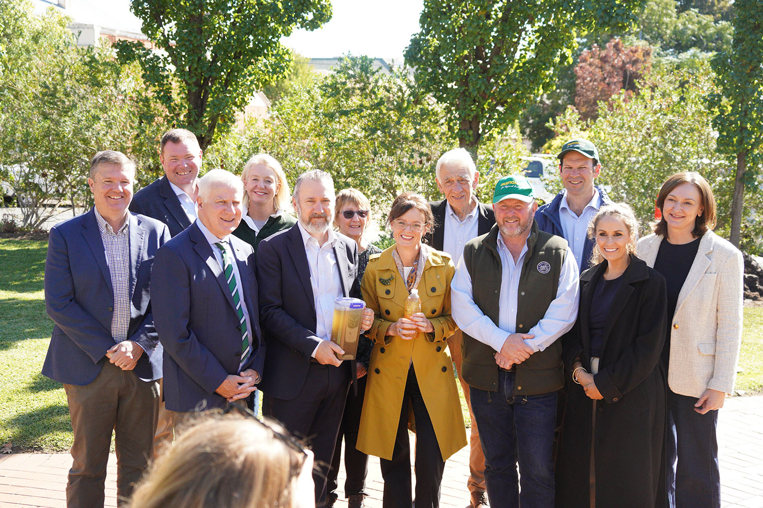Candidates and politicians at the announcement