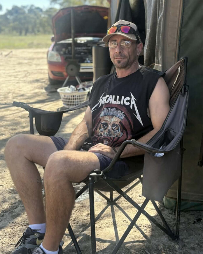 Pictured is Steven Eade, one of Hay’s homeless people