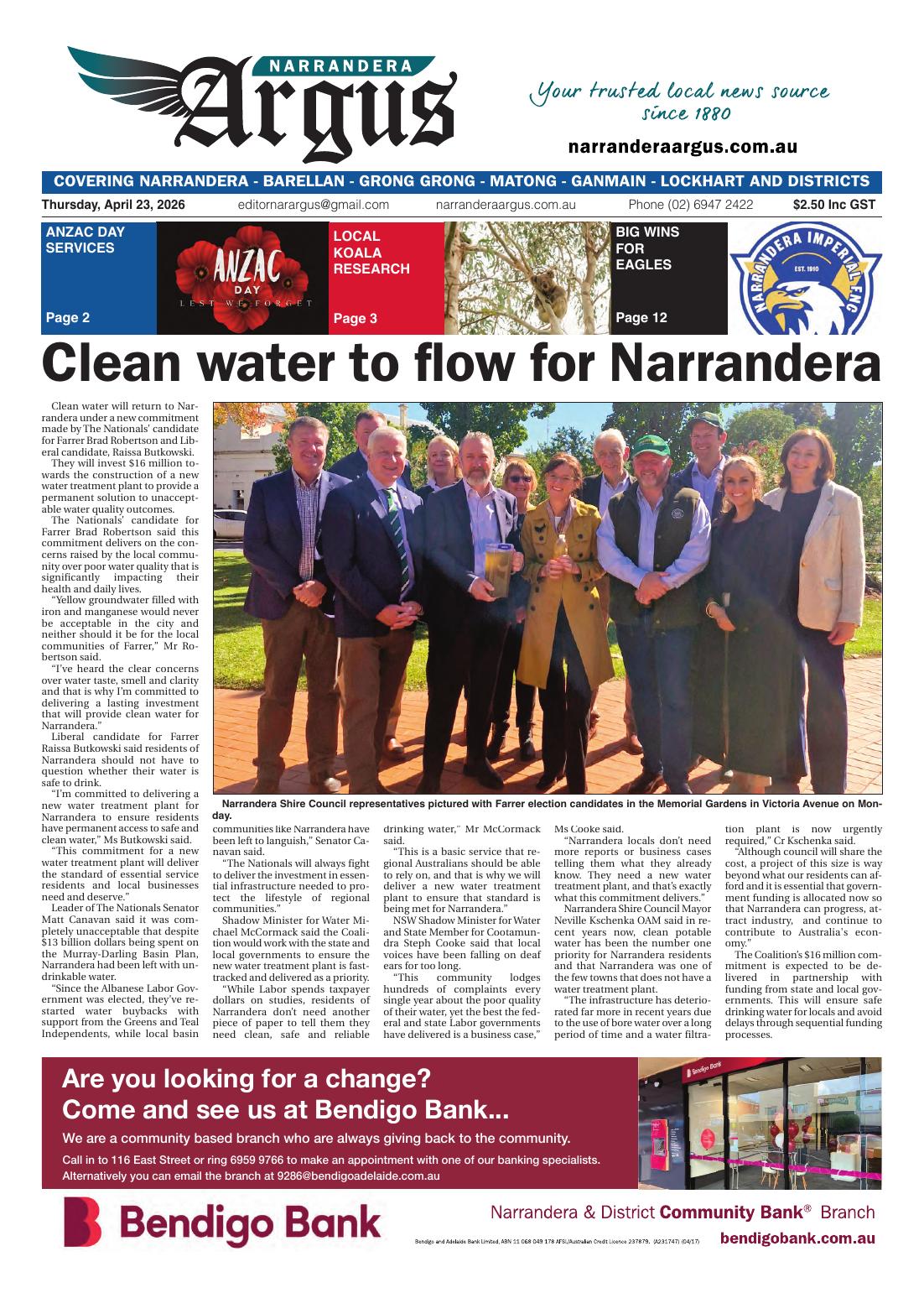 Narrandera Argus 23 April 2026